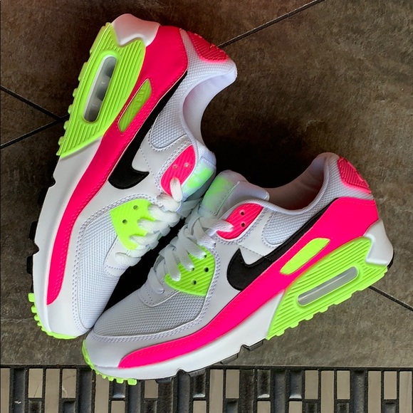 WMNS NIKE AIR MAX 90 White/Black-Pink Blast - Picture 16 of 16